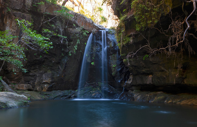 Waterfall and natural pool in the Isalo National Park