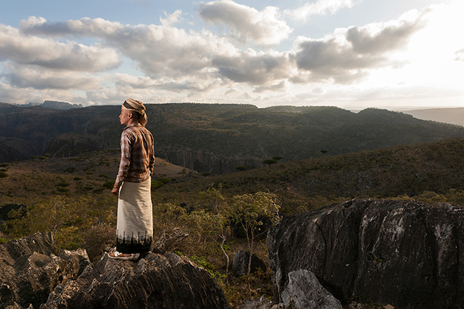Like most Socotrans, Fissal wears a <i>Fouta</i>, the traditional Yemeni pant, and a <i>Ghutra</i> around his head. Socotra - Yemen - 2020