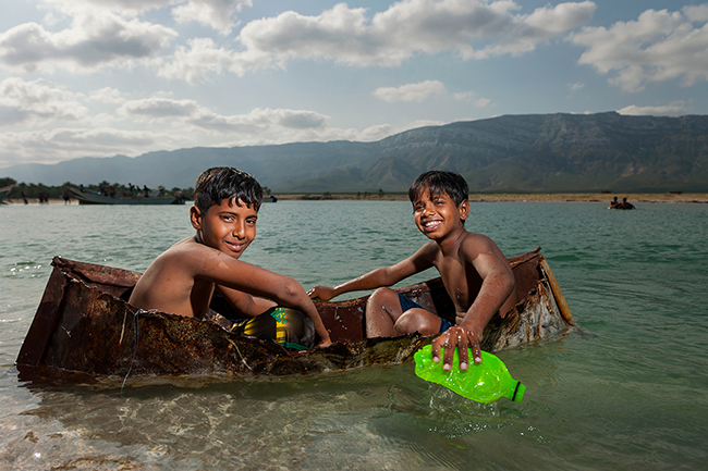 On the coast, like here at Qalansiyah, fishing remains the main source of income. From the early age, children learn how to sail and fish. Socotra - Yemen - 2020
